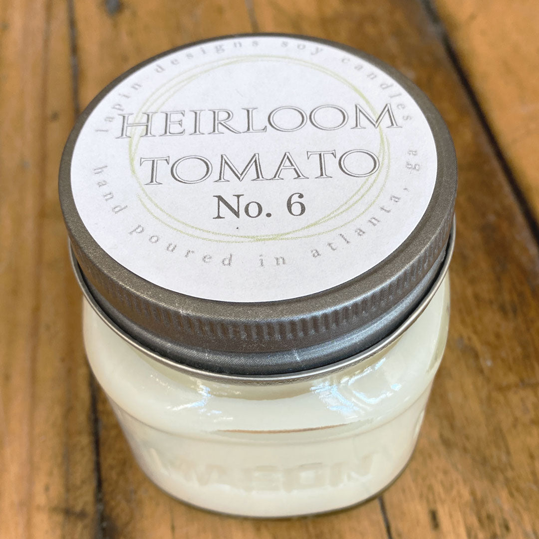 lapin soy candle in heirloom tomato