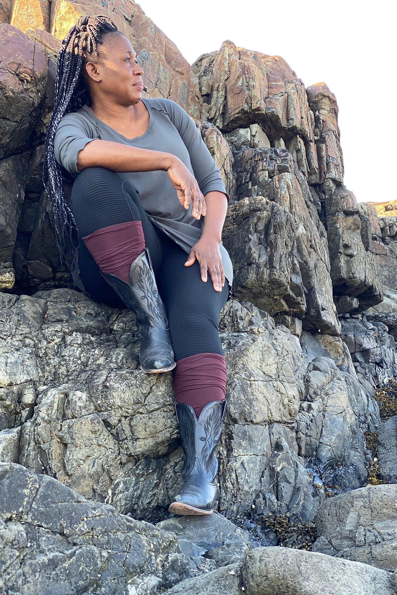 subtle black stripe playsuit