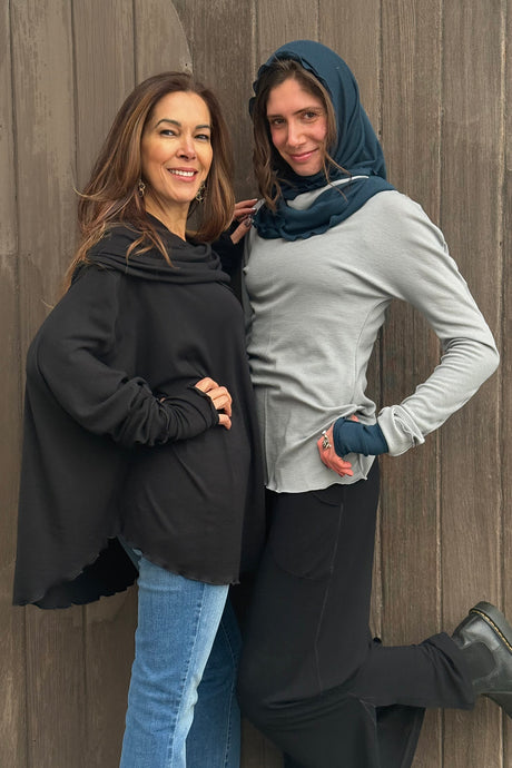 WOOL MOUNTAIN cowl neck tunic