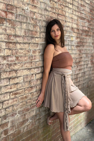 cedar pinup with champagne shimmer girly wrap