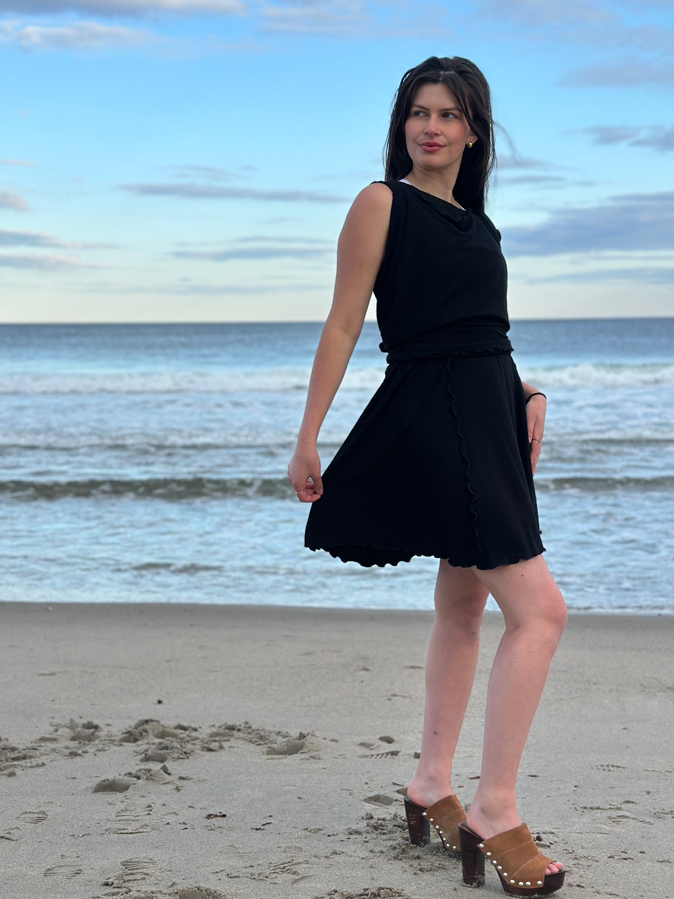 angelrox® dahlin' dress in black tied in the back 