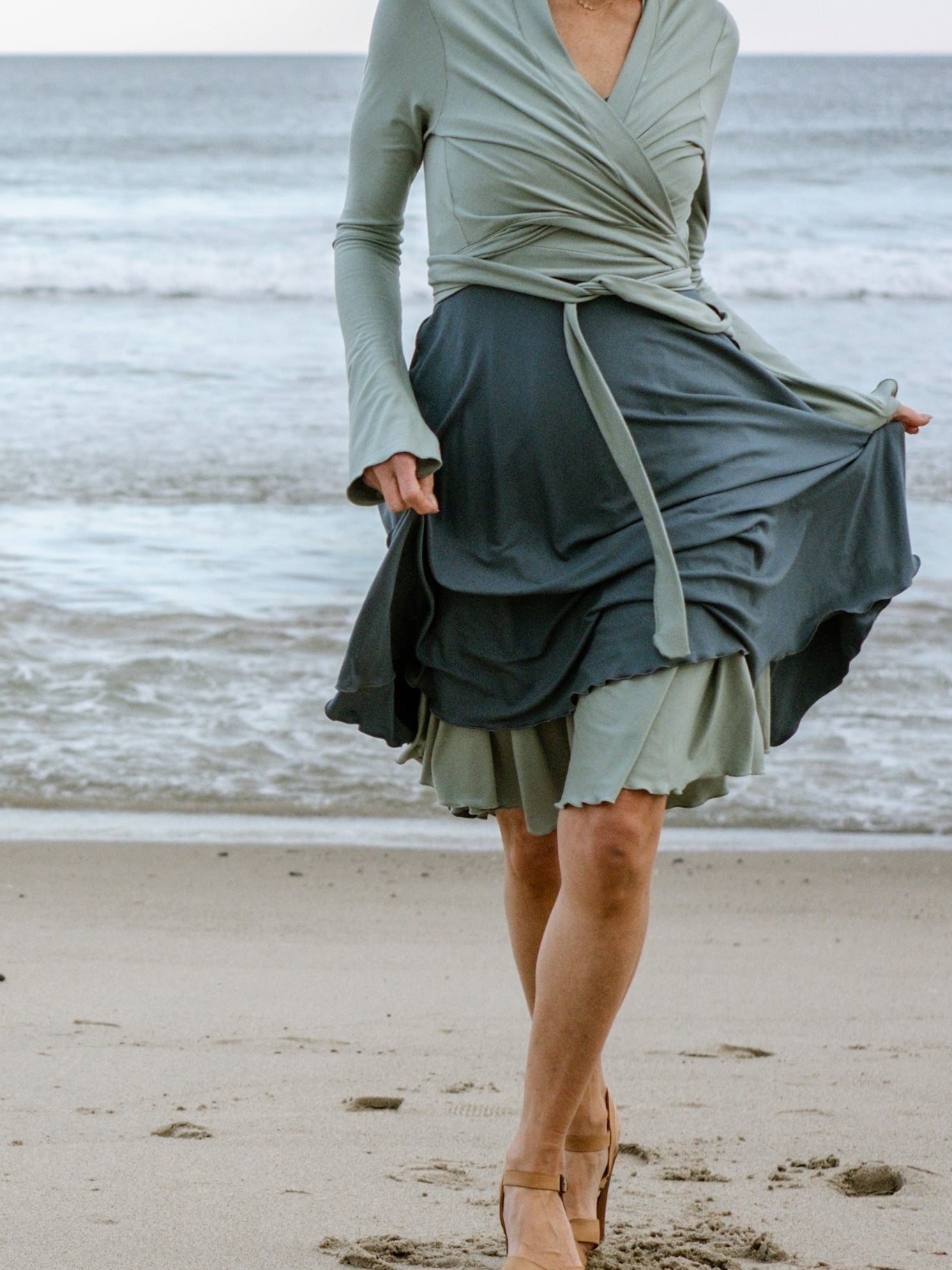 suger® rappa jacket in glass paired with ocean + glass dancer