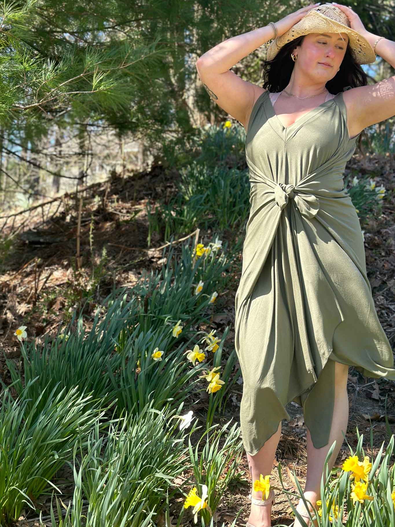 Vestido de verano midi fluido ISLAND