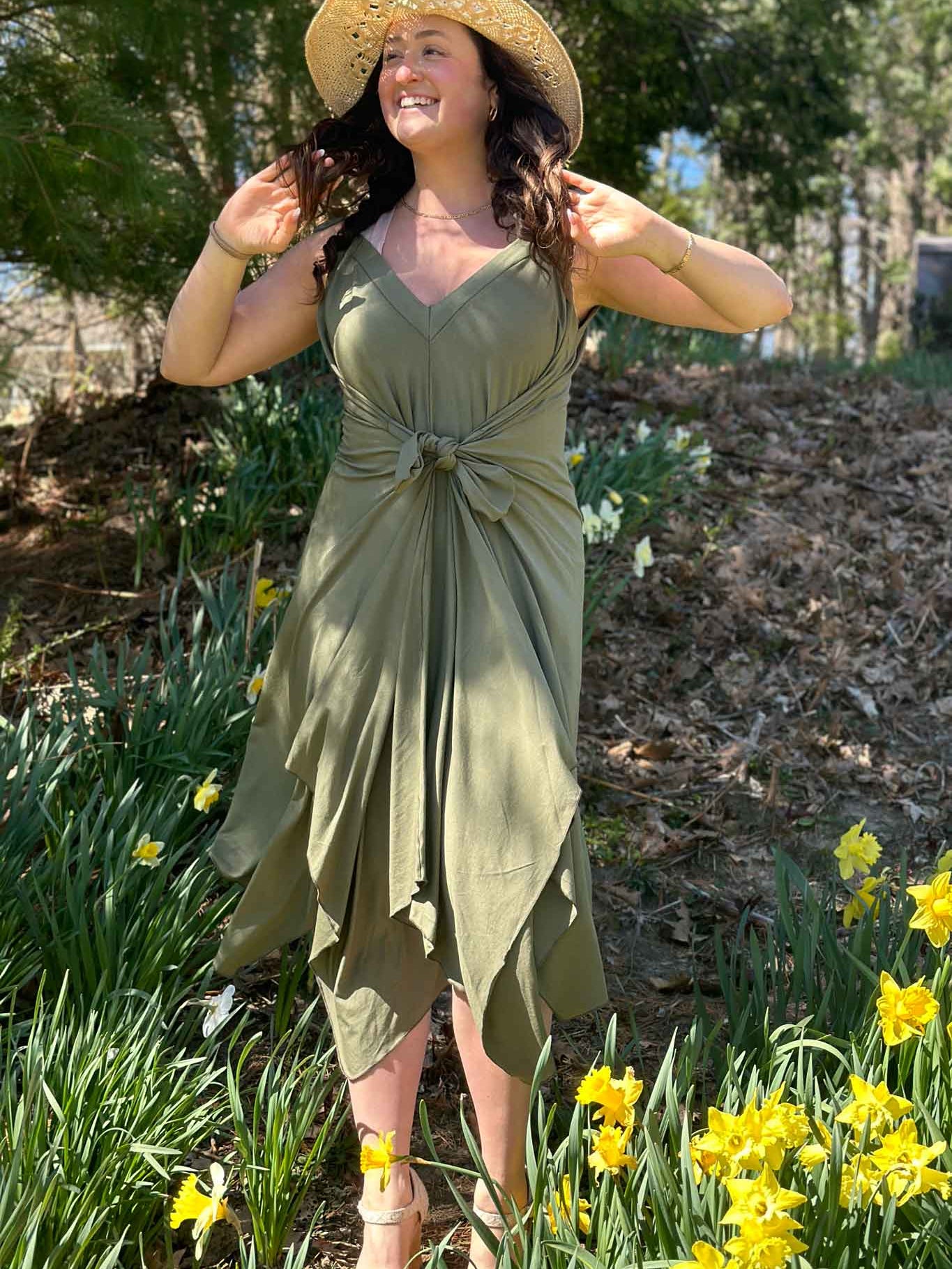 Vestido de verano midi fluido ISLAND