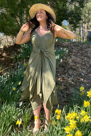 Vestido de verano midi fluido ISLAND