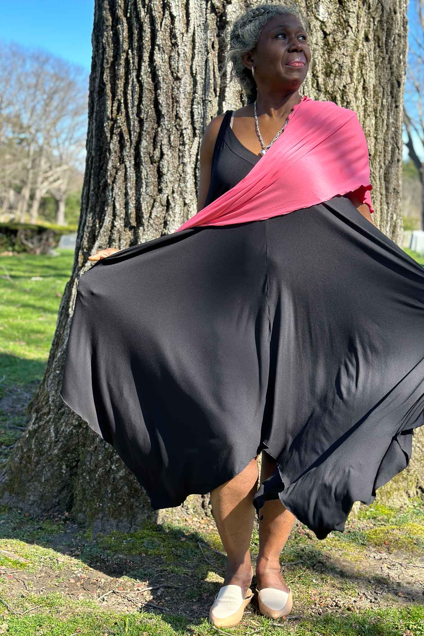 Vestido de verano midi fluido ISLAND