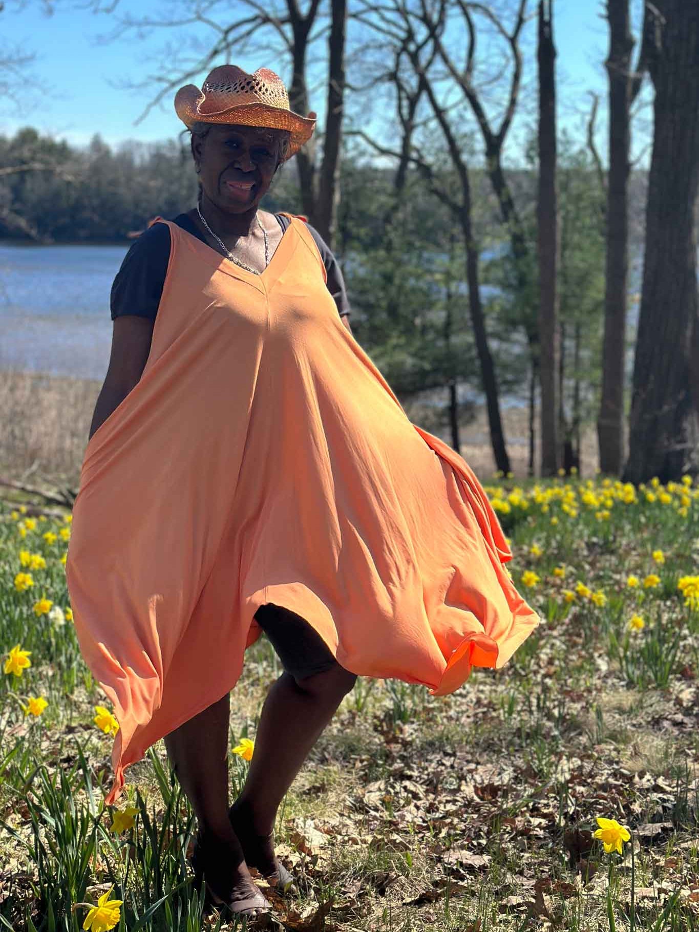 Robe d'été fluide mi-longue ISLAND