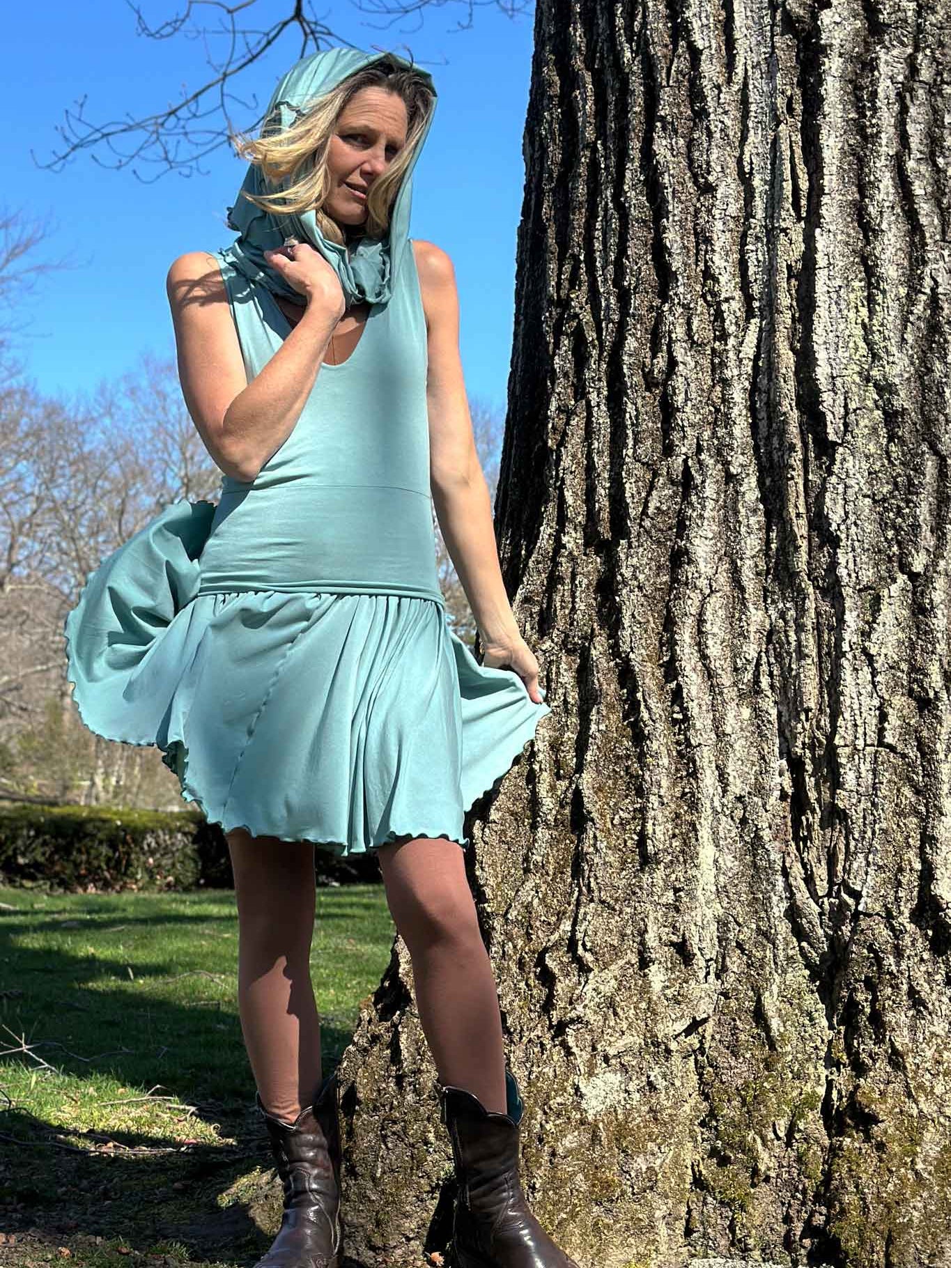 angelrox® dixie dress in tissue sky