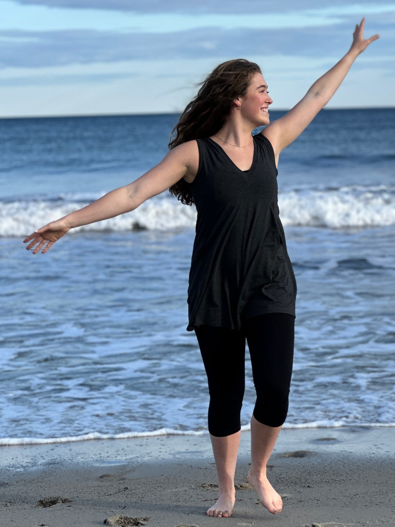 suger® sprout romper in lava + black capri