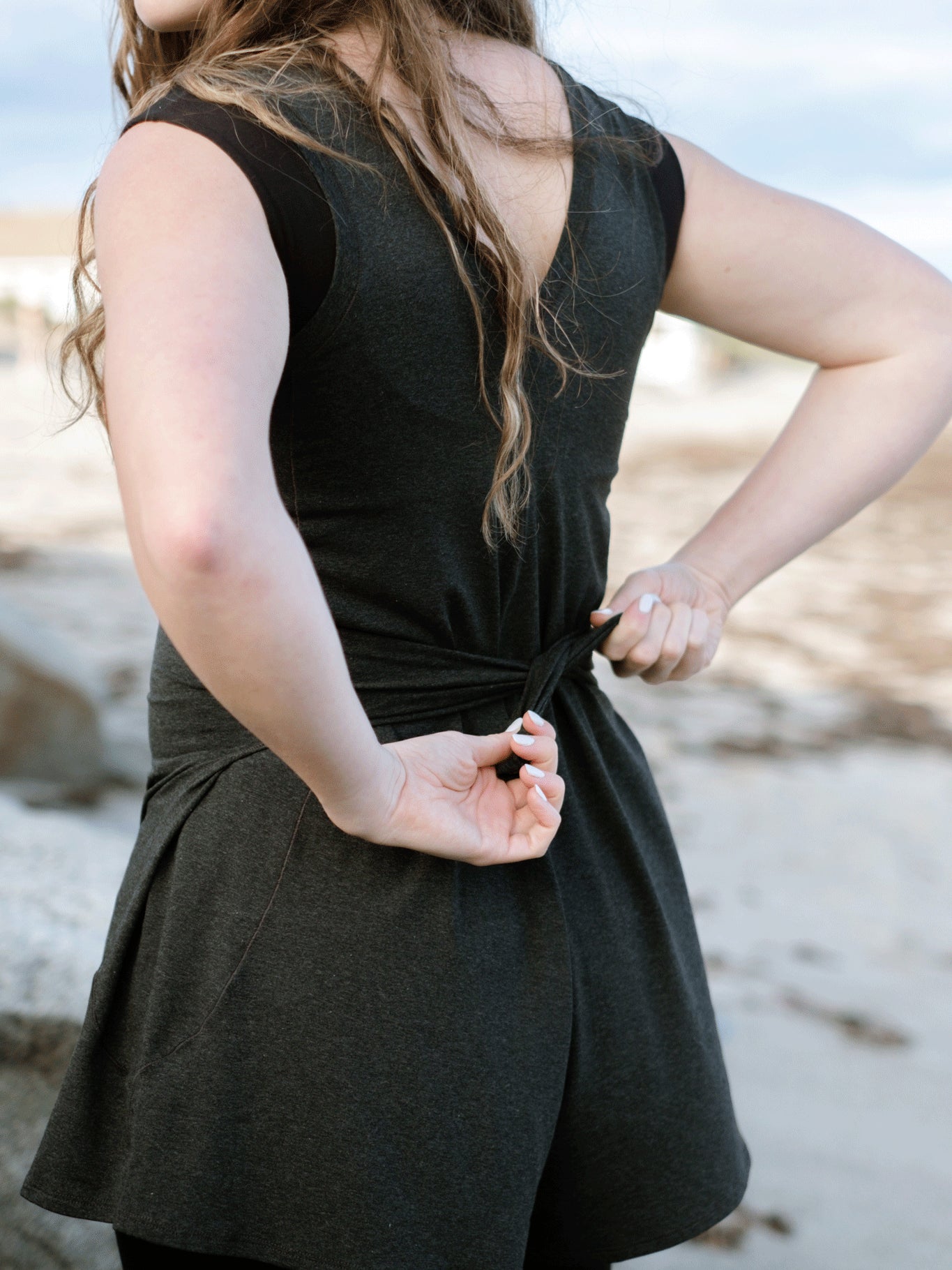 suger® sprout in lava with pockets pulled out being tied in the back