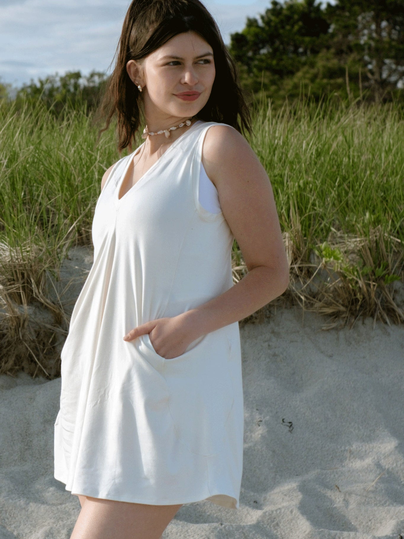 sprout romper in milk