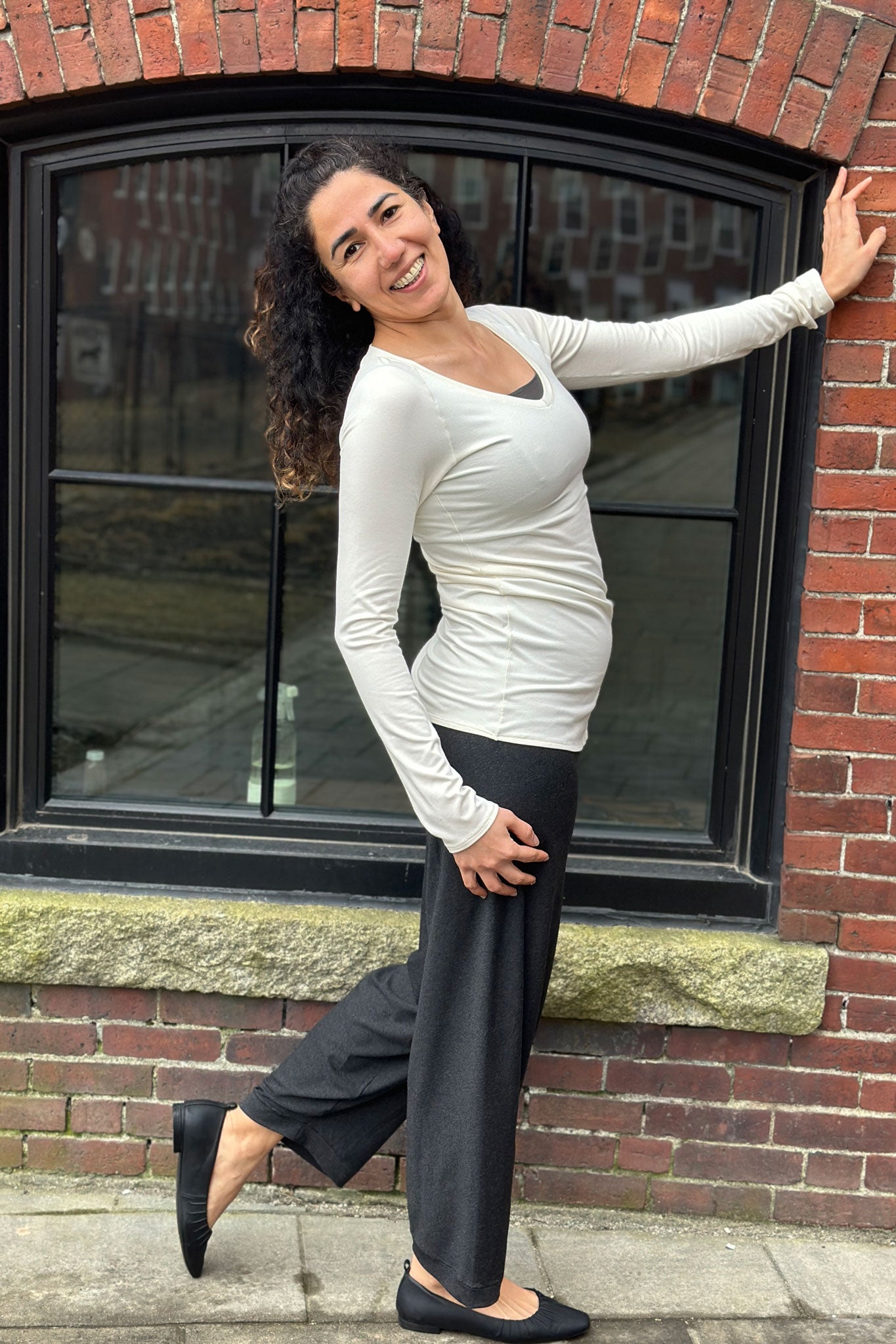 bloom in lava with milk vneck