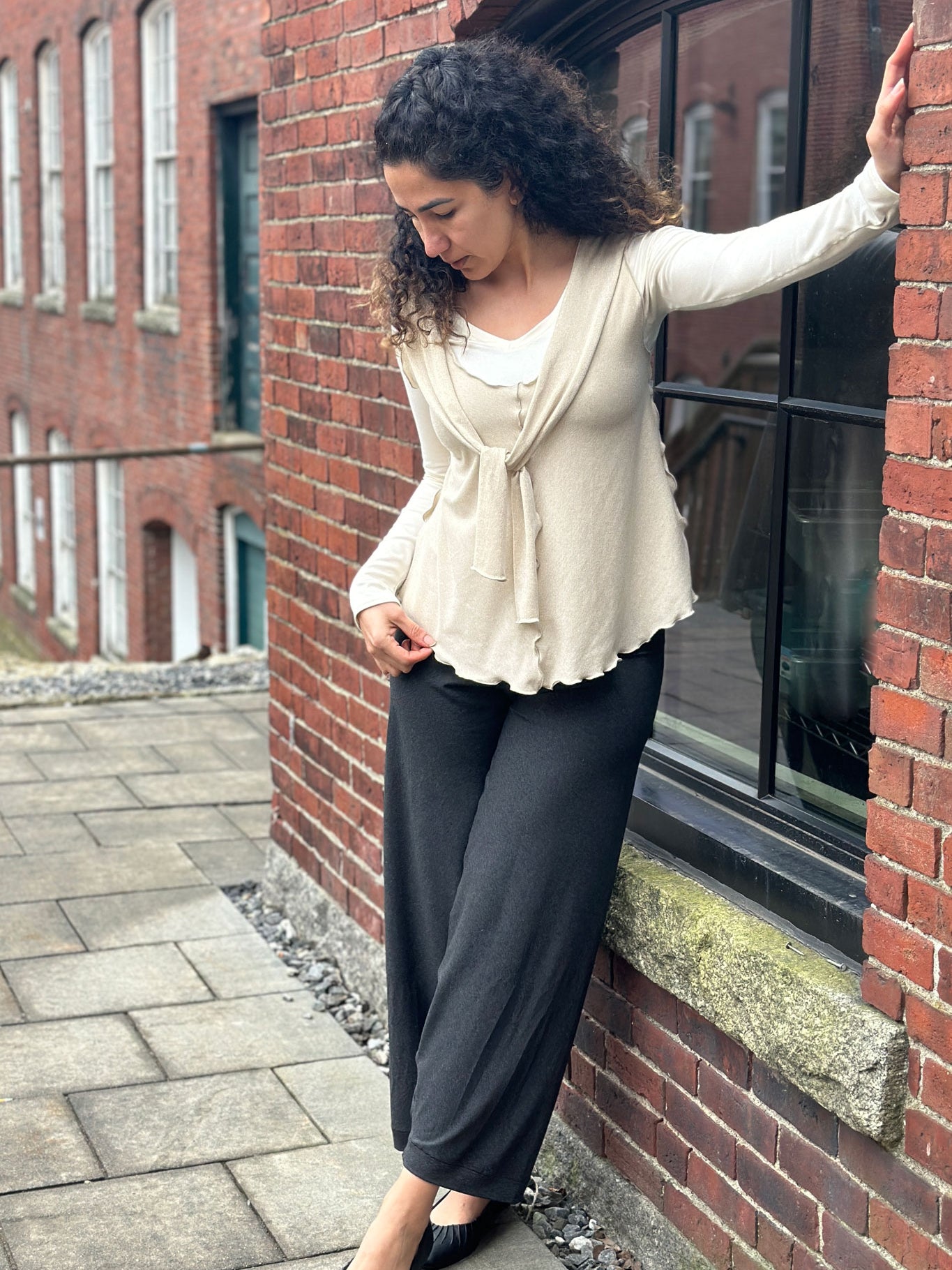 suger® bloom pant in lava with angelrox honey top in milk