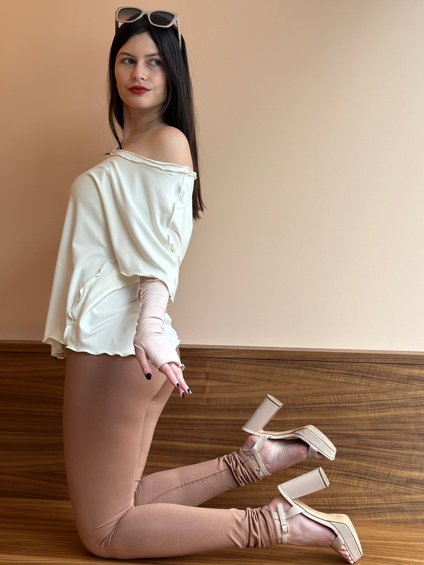 sweet t in milk styled with cedar base