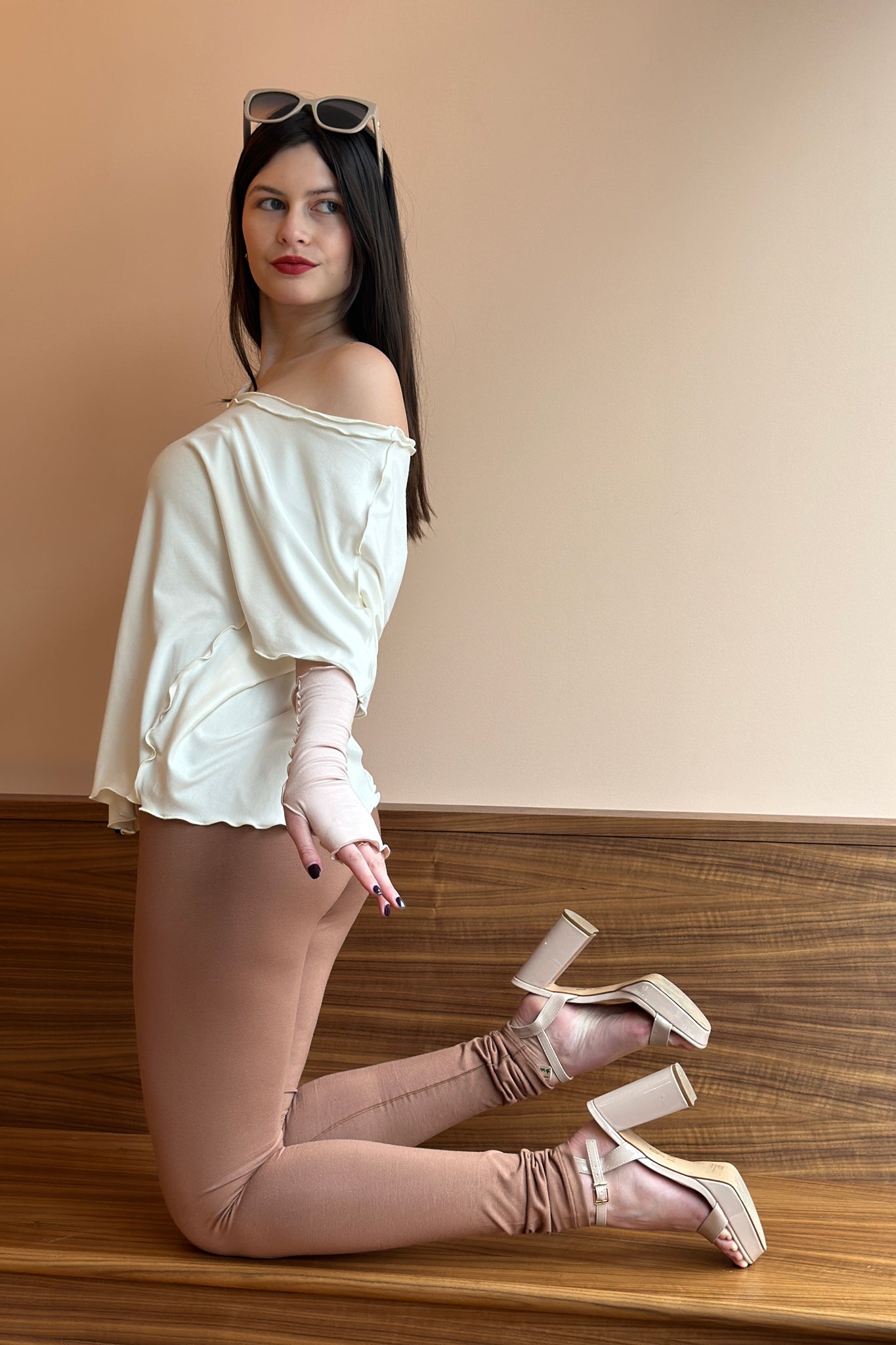 sweet t in milk styled with cedar base