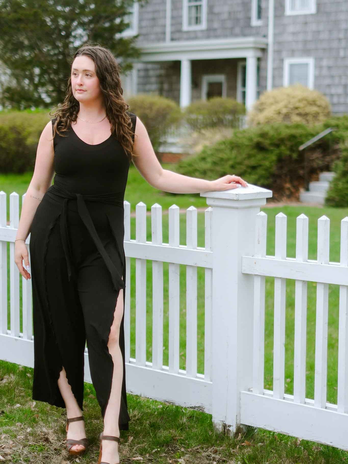 suger® aloha jumpsuit in tissue black