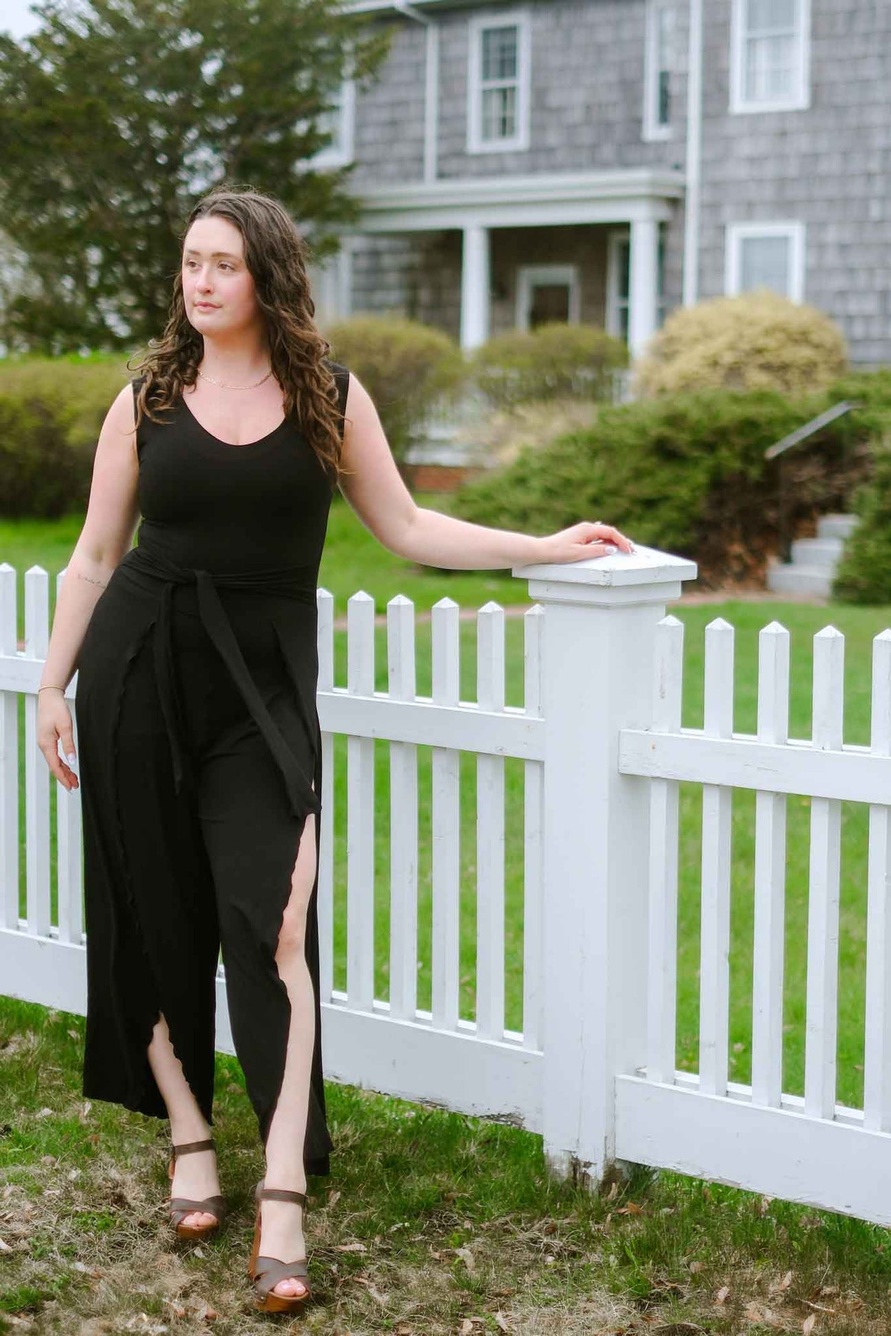 suger® aloha jumpsuit in tissue black