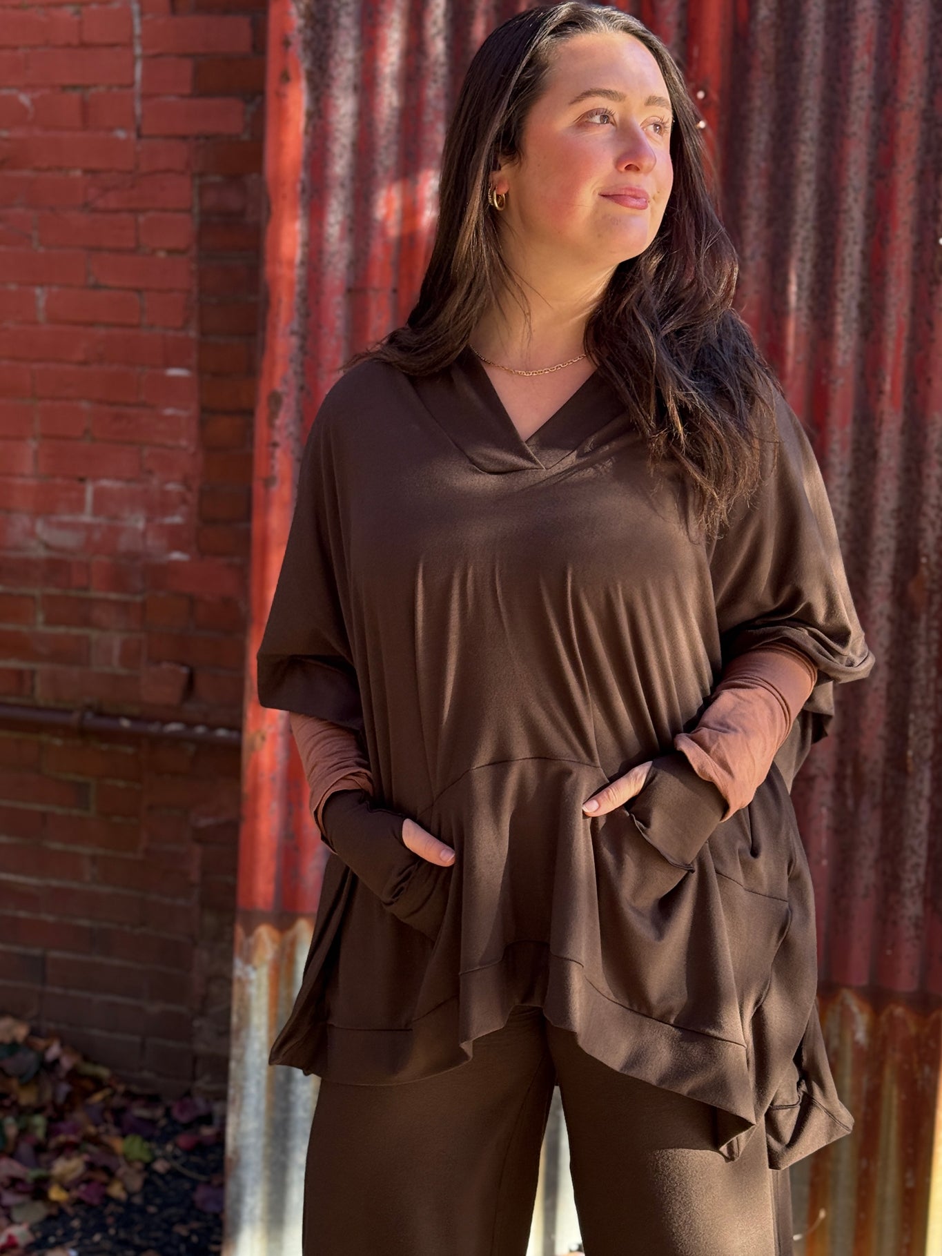 sable bamboo frida top with matching harlow pant