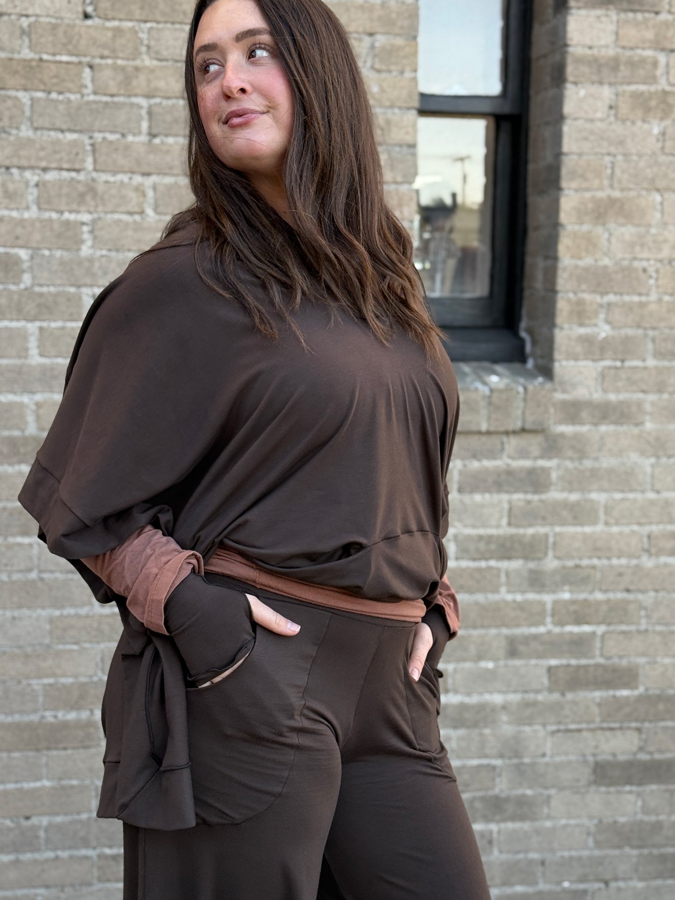 sable bamboo frida top matching harlow pant paired with cedar