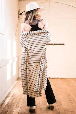 yang riding coat with black yogi pant