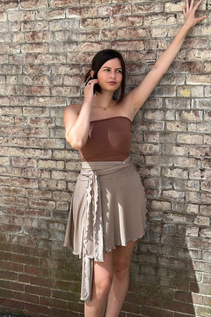 cedar pinup with champagne shimmer girly wrap