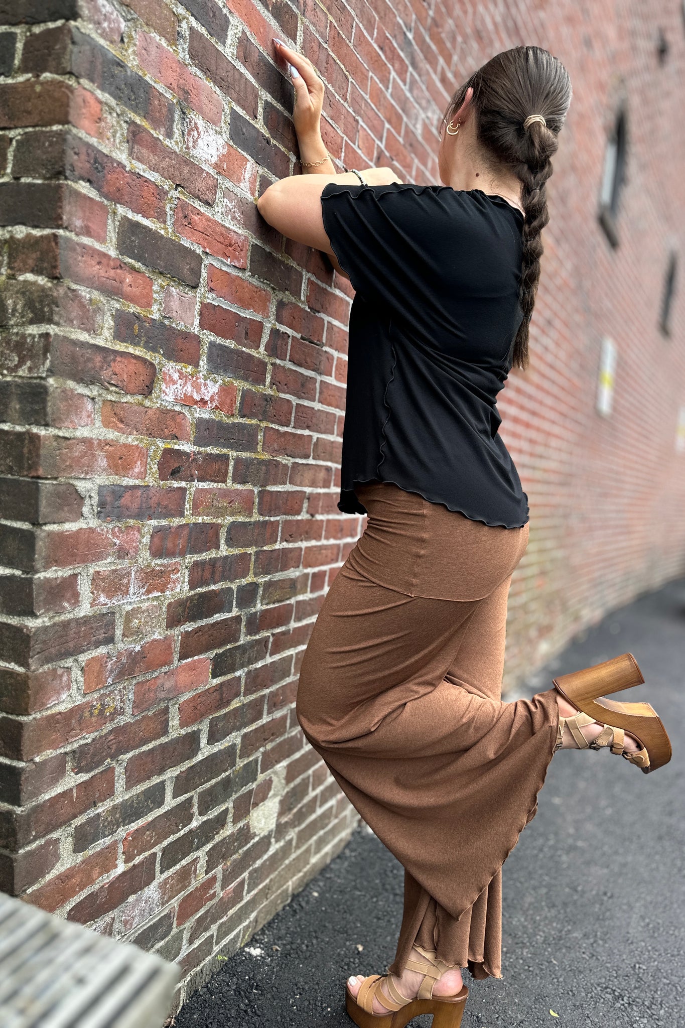 suger® swirlsuit in almond + black sweet t