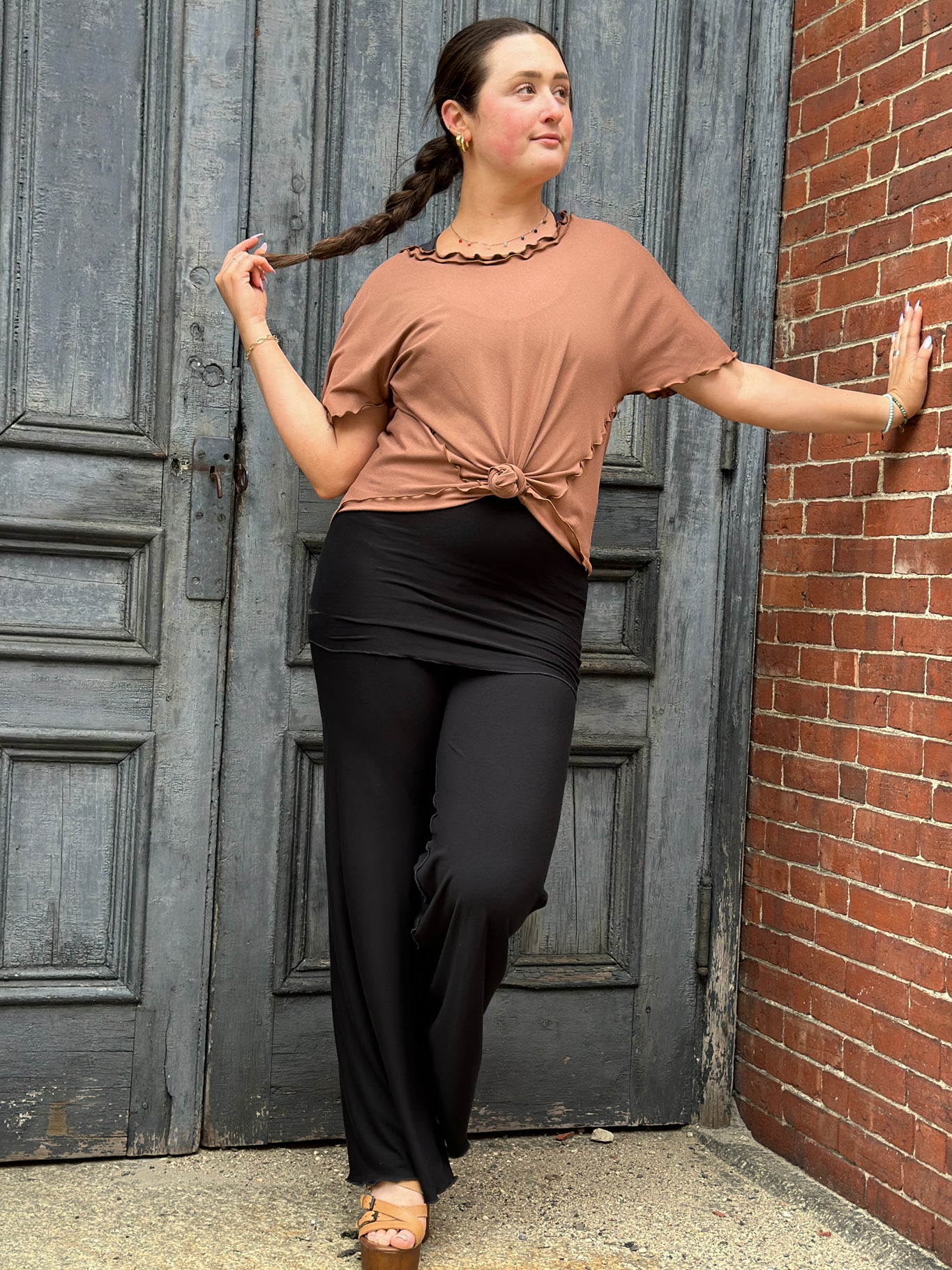 suger® swirlsuit in black with cedar sweet t