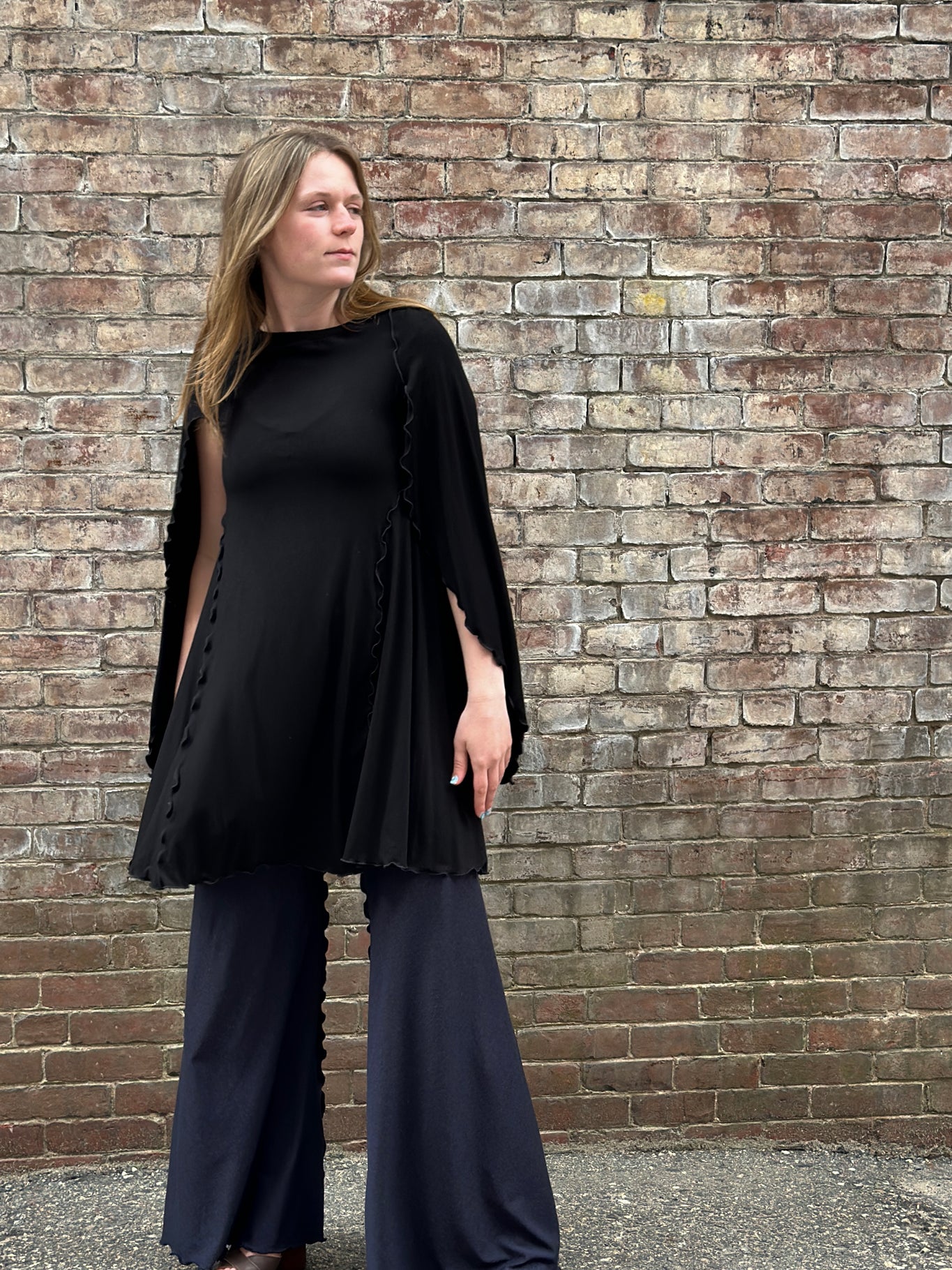 angelrox® dahlin' dress in black + midnight swirlsuit