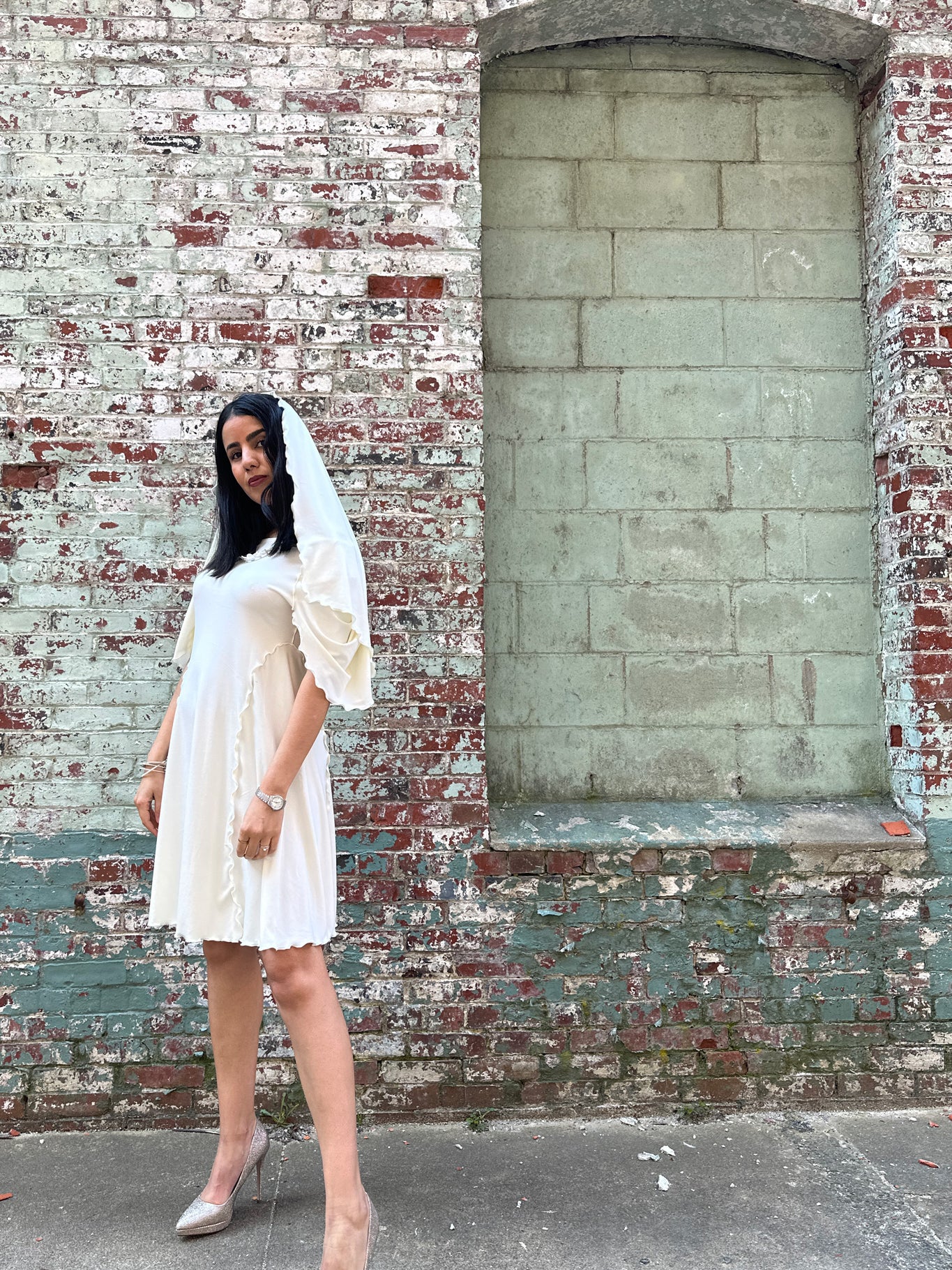 angelrox® dahlin' dress in milk