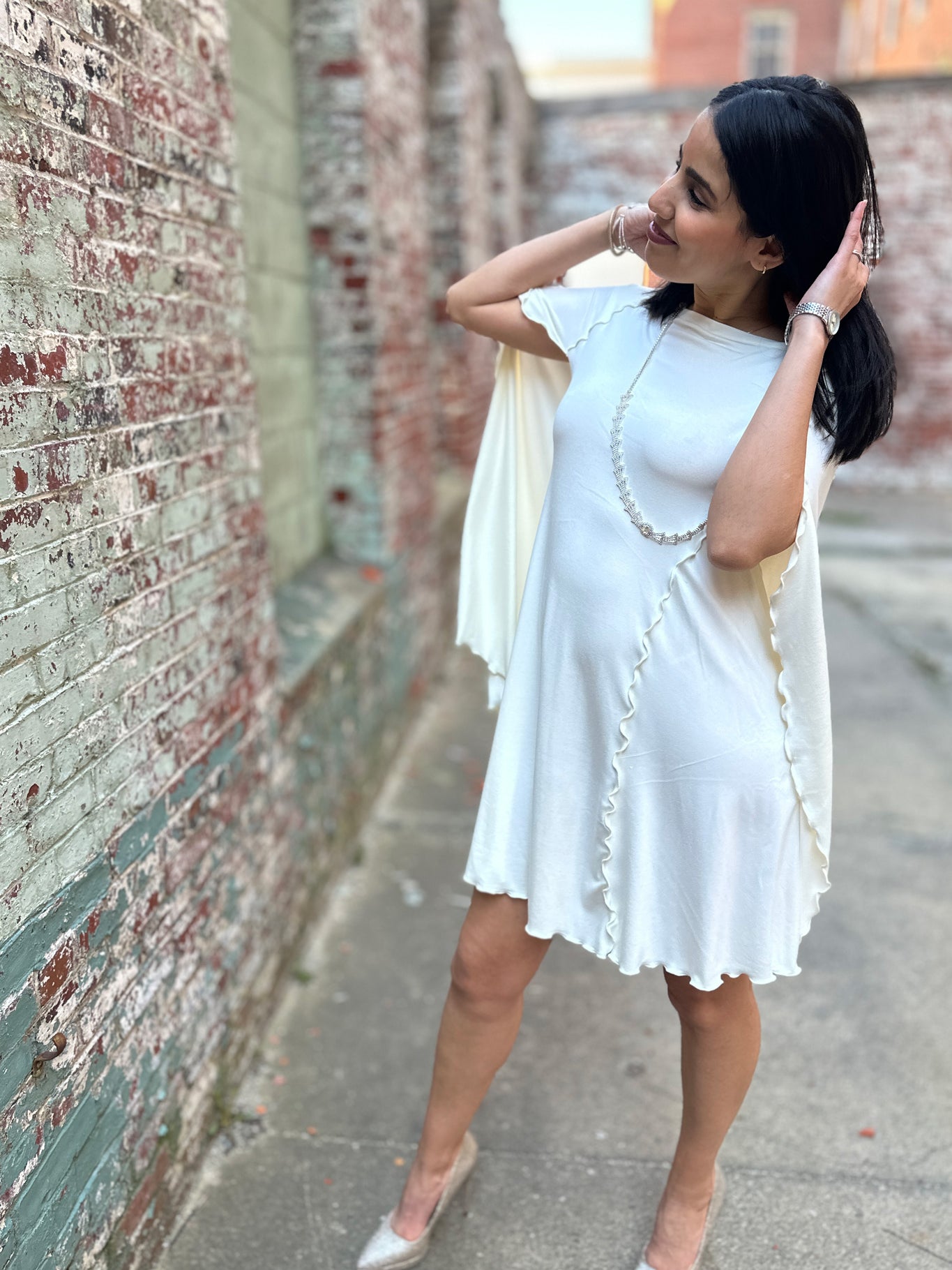 dahlin' dress in milk
