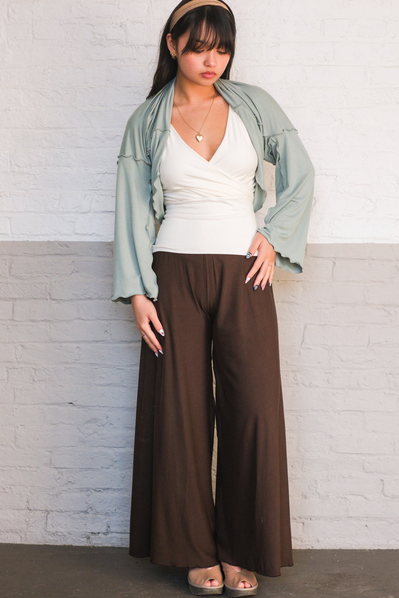 Blusa con mangas verdaderamente acampanadas