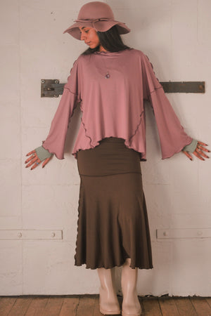 Blusa con mangas verdaderamente acampanadas