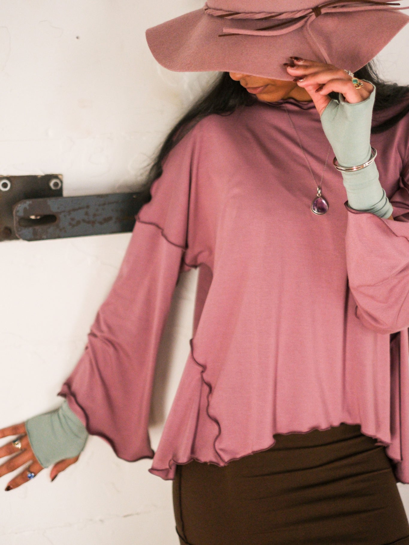 Blusa con mangas verdaderamente acampanadas