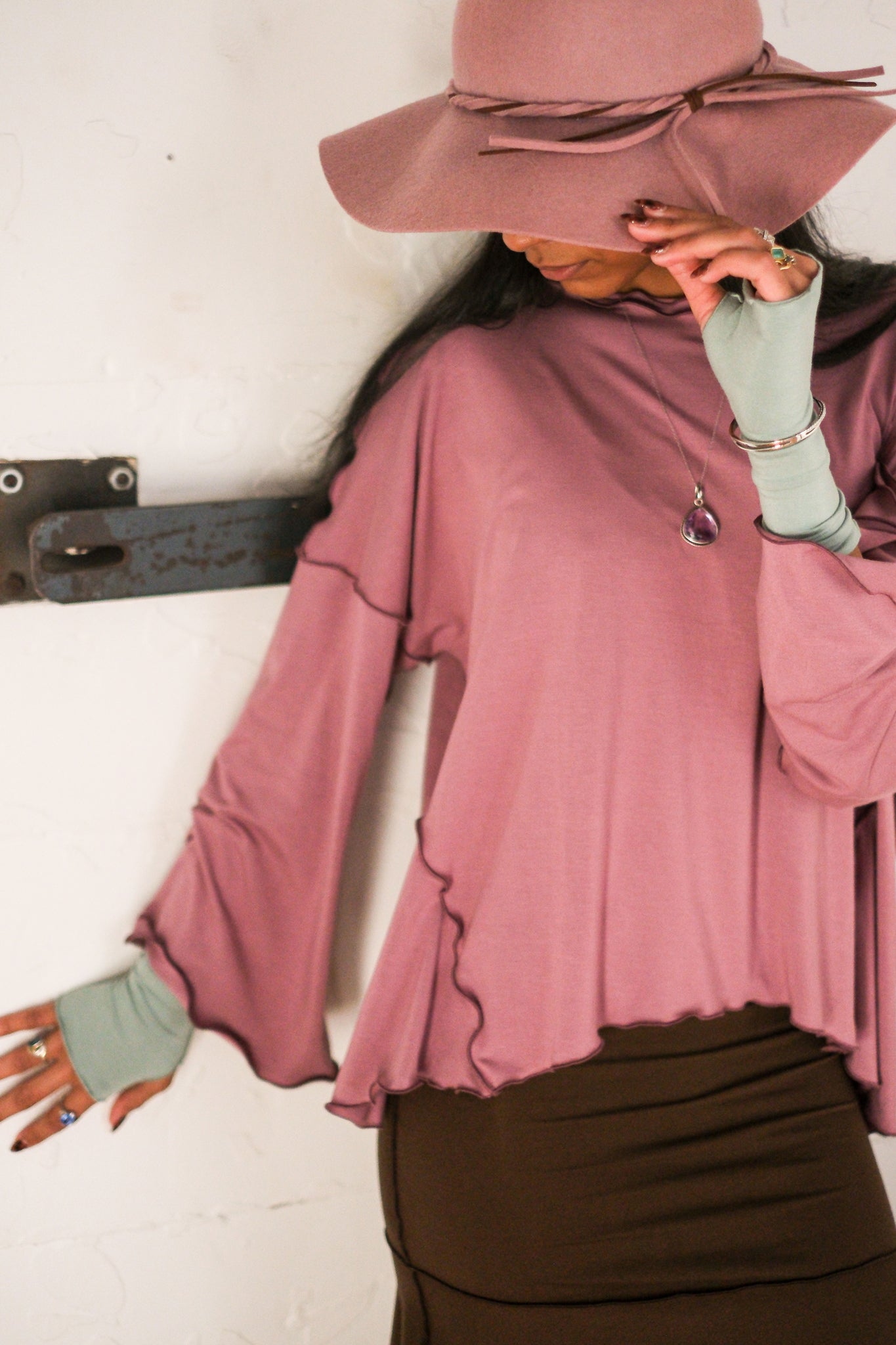 Blusa con mangas verdaderamente acampanadas