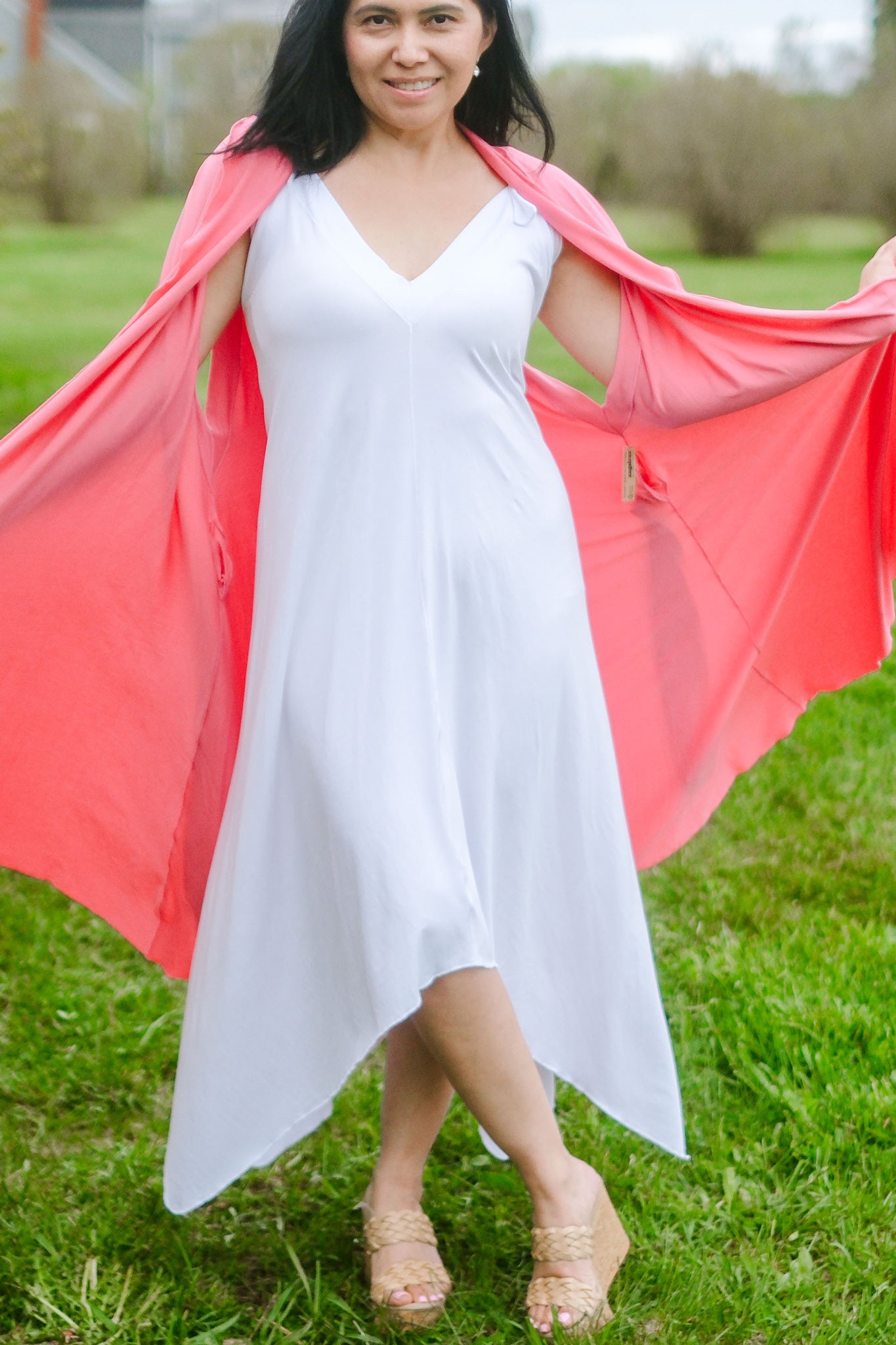 Vestido de verano midi fluido ISLAND