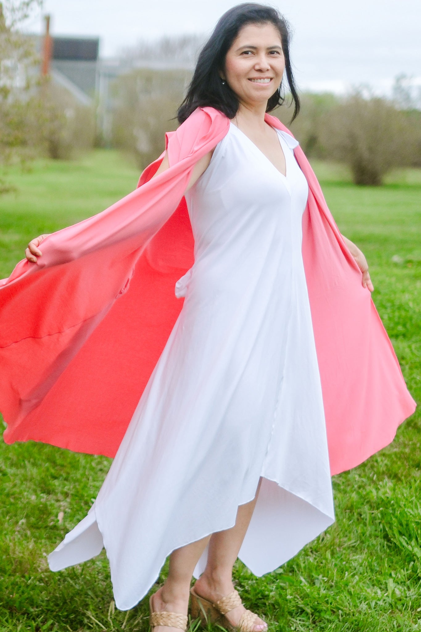 Vestido de verano midi fluido ISLAND