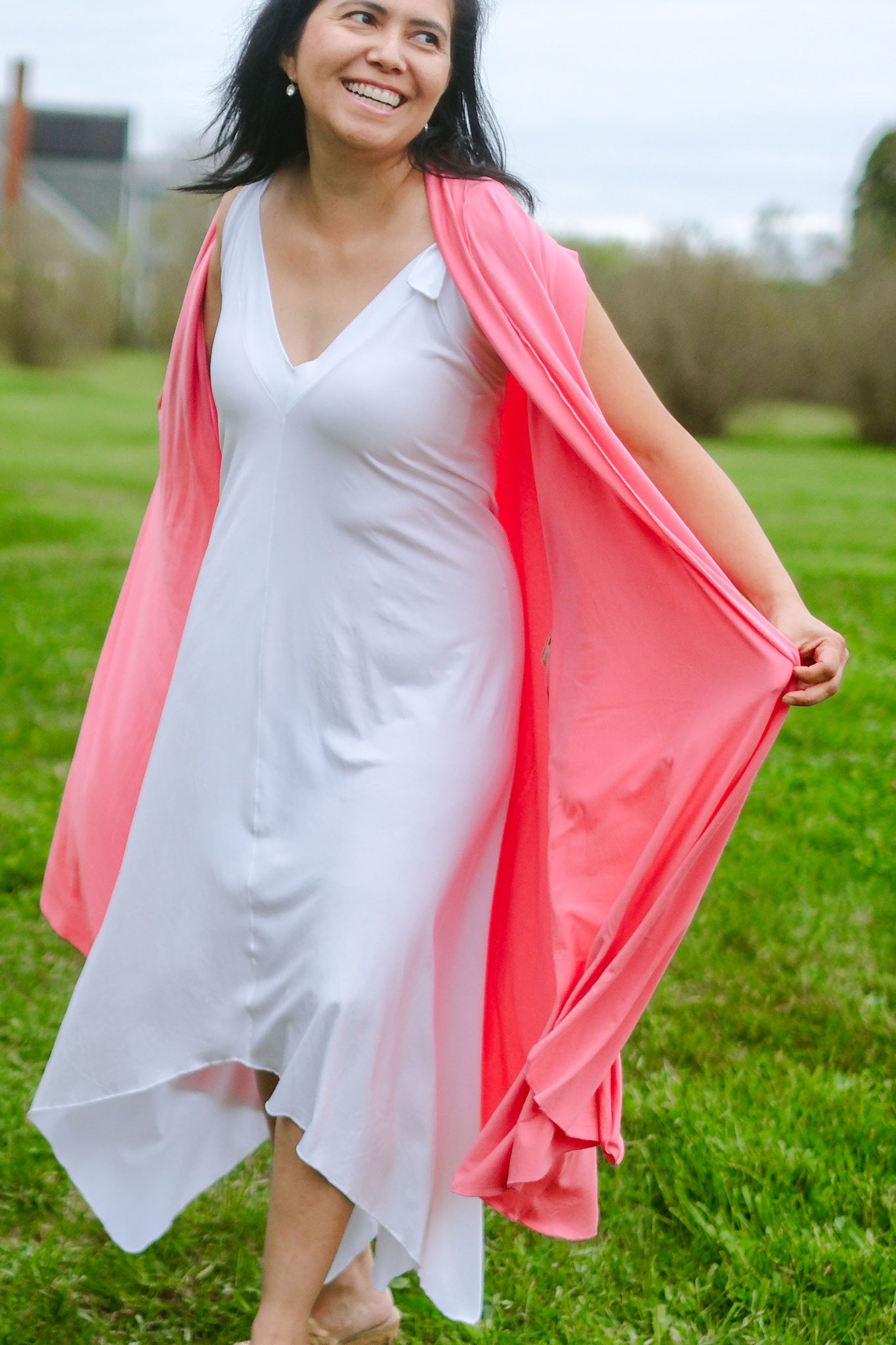 Vestido de verano midi fluido ISLAND