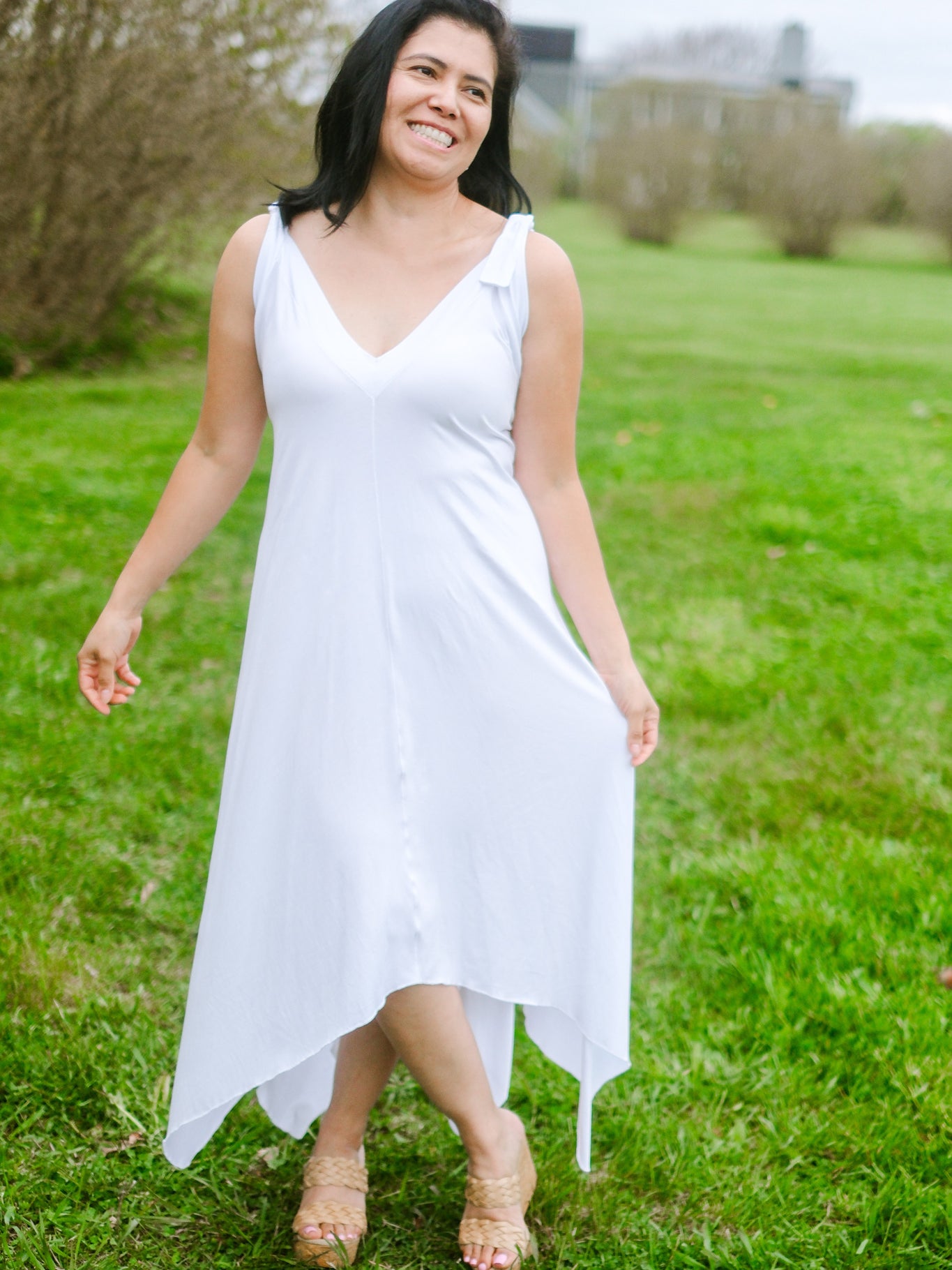 Vestido de verano midi fluido ISLAND