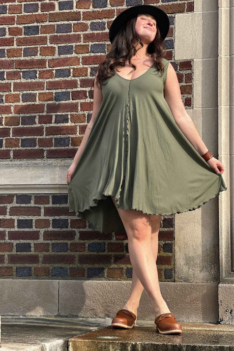 angelrox® dixie dress in tissue bay