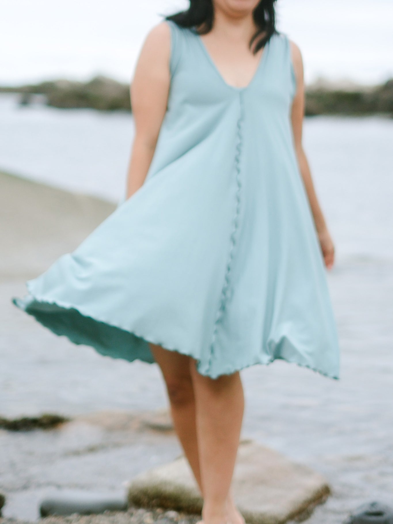 angelrox® dixie dress in tissue sky
