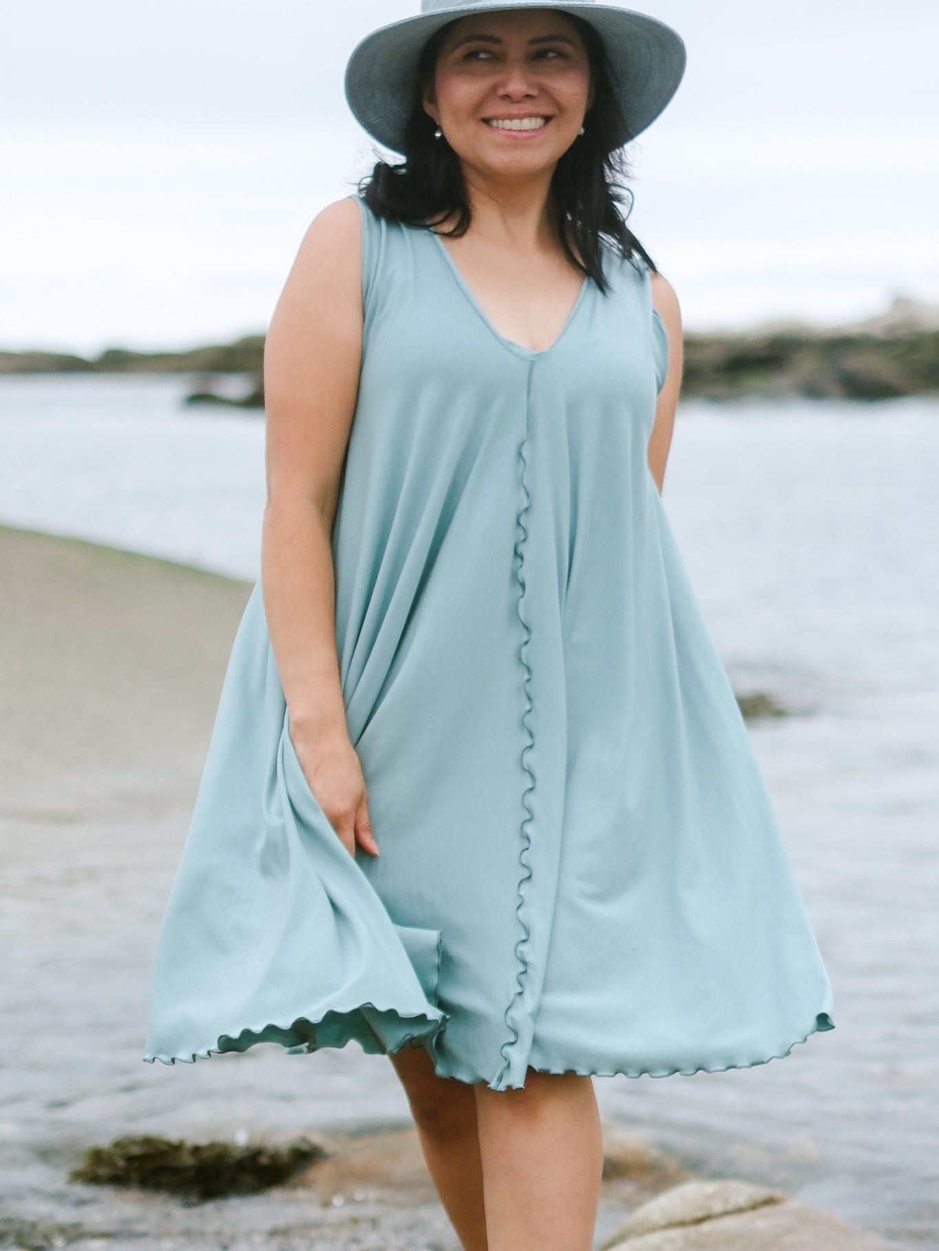 angelrox® dixie dress in tissue sky