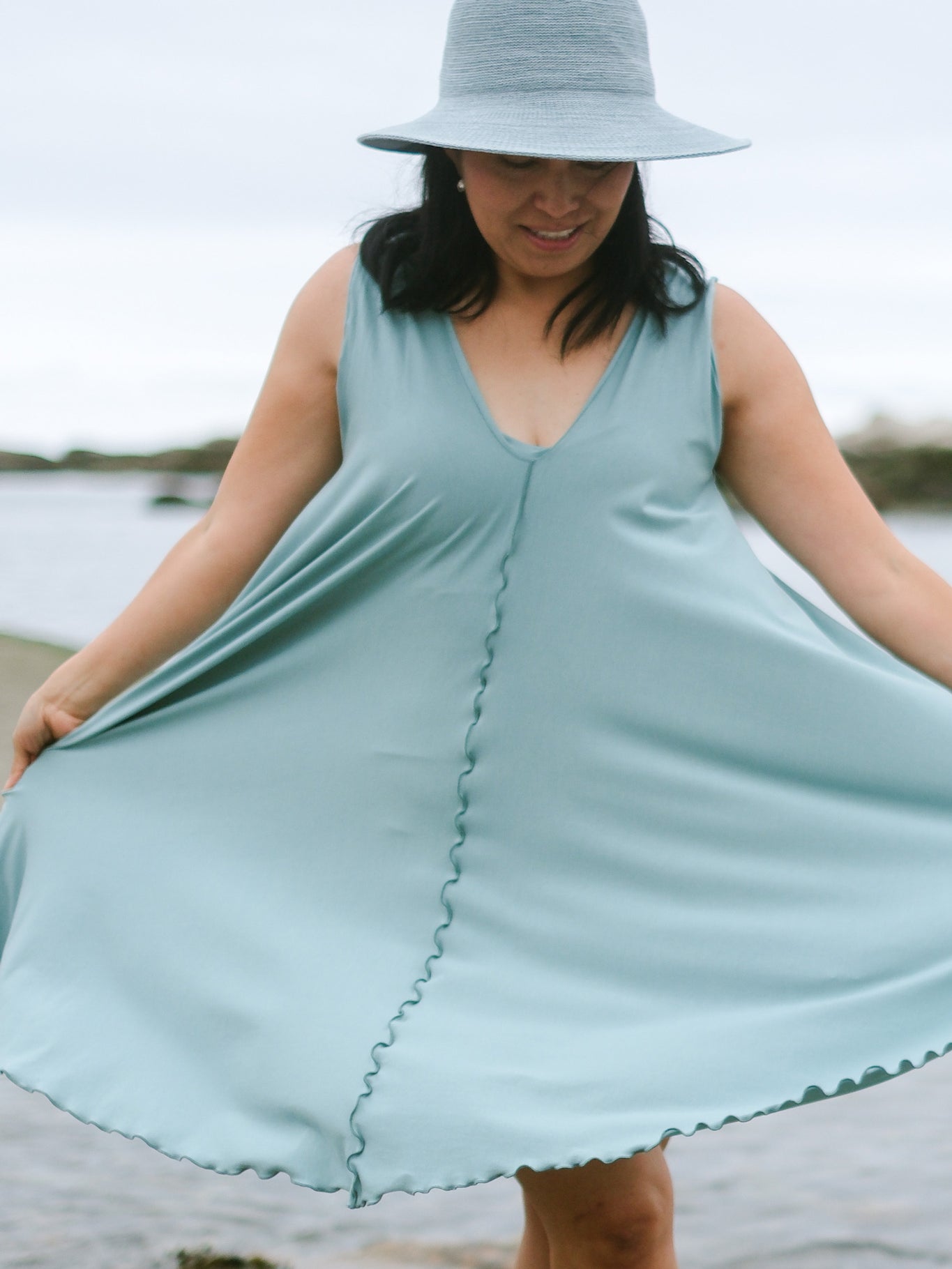 angelrox® dixie dress in tissue sky