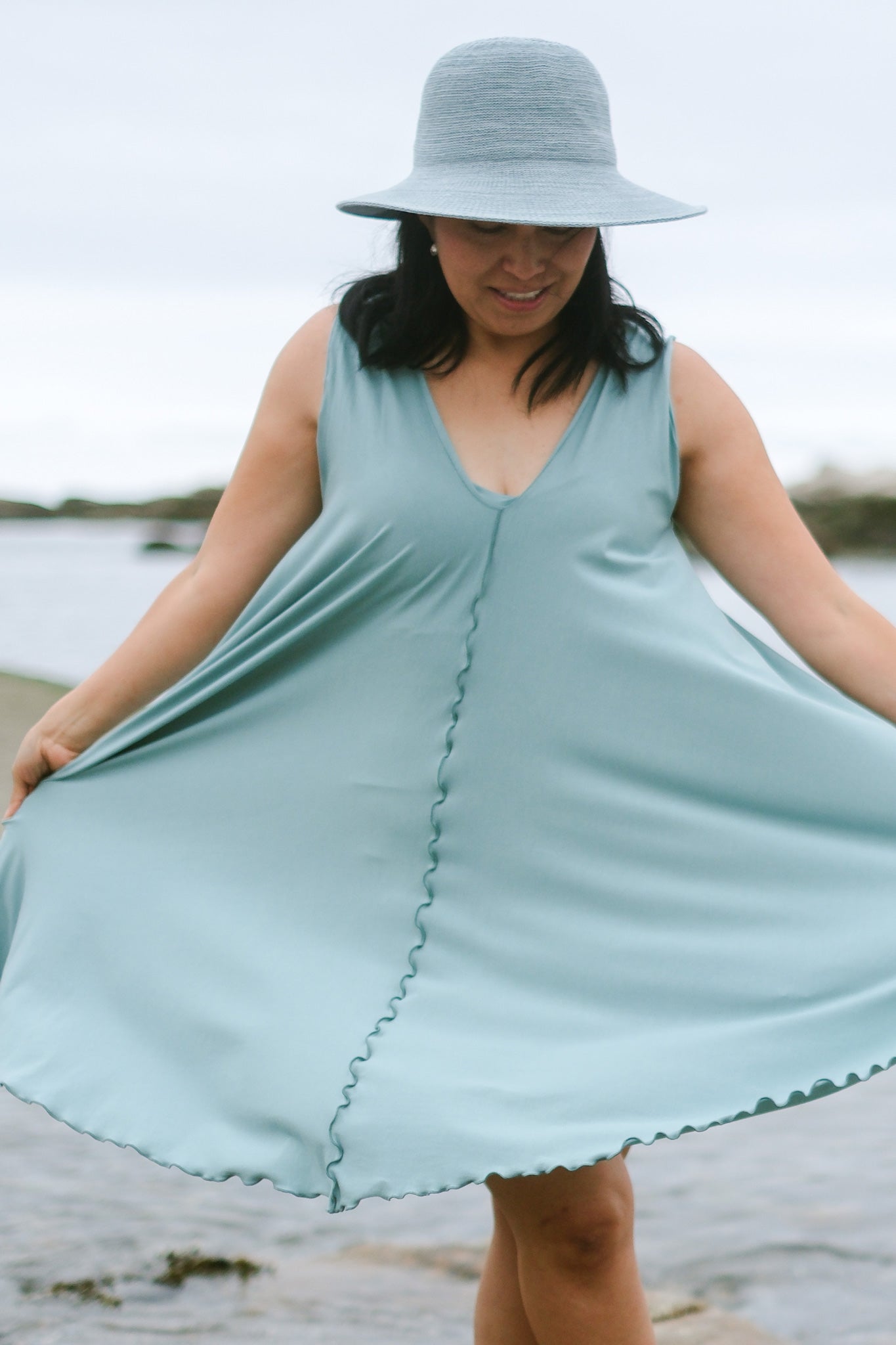 angelrox® dixie dress in tissue sky