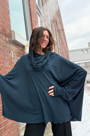 WOOL MOUNTAIN cowl neck tunic