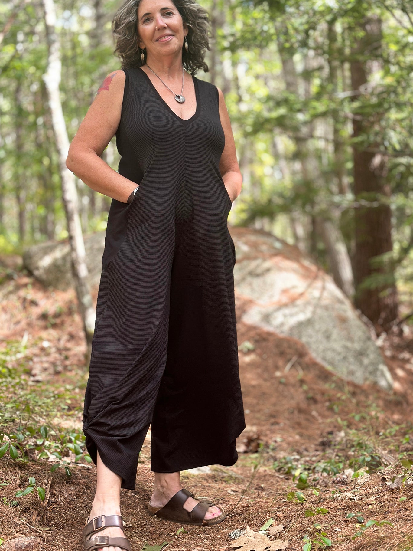 suger farmer jumpsuit in subtle black