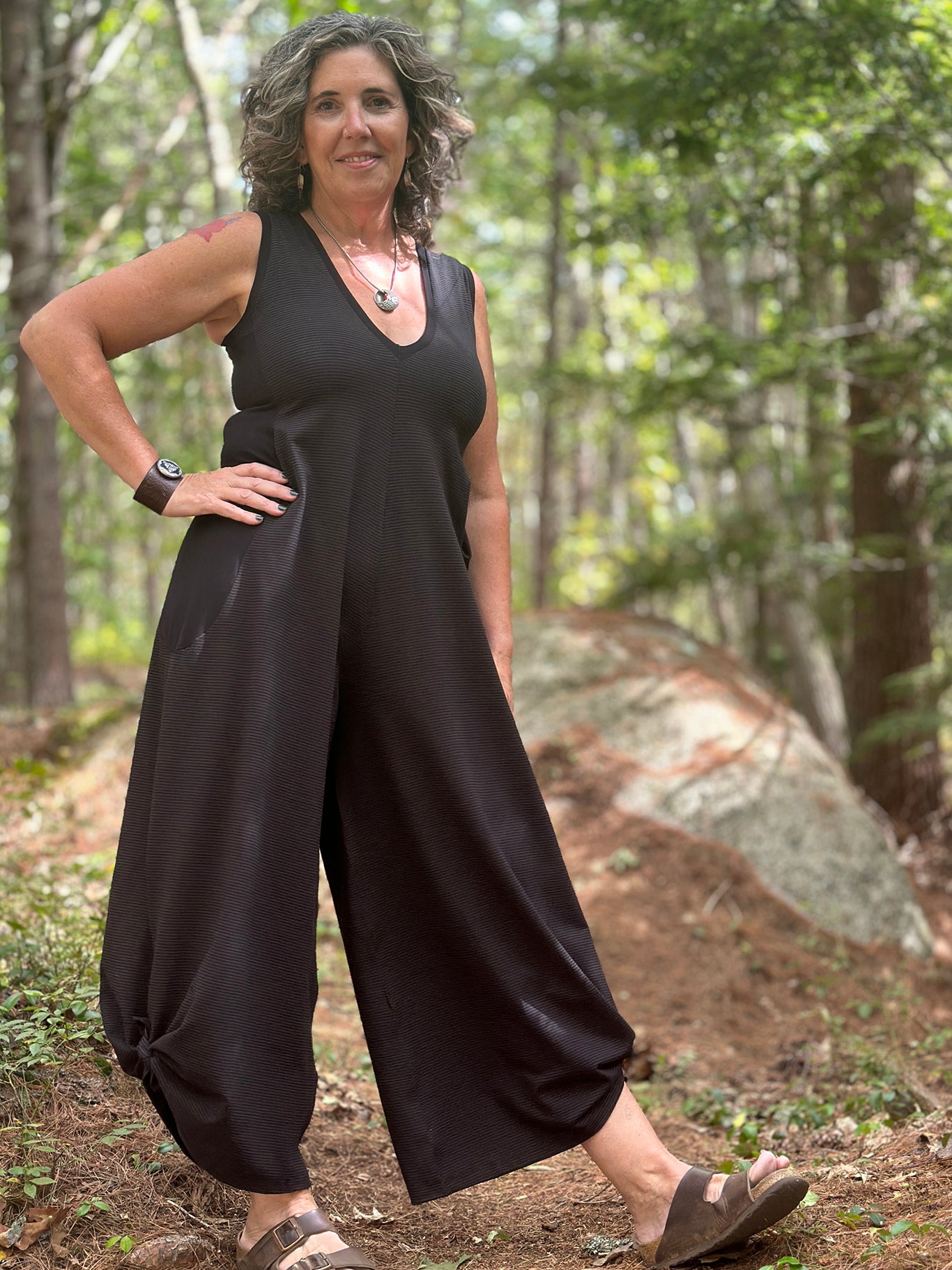 suger farmer jumpsuit in subtle black