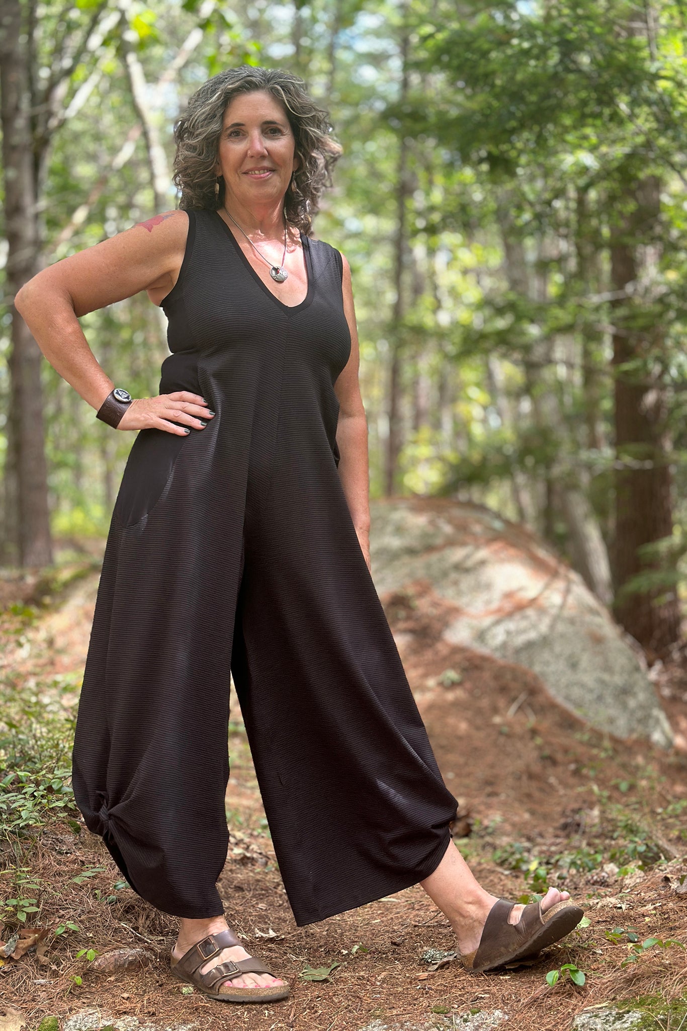 suger farmer jumpsuit in subtle black