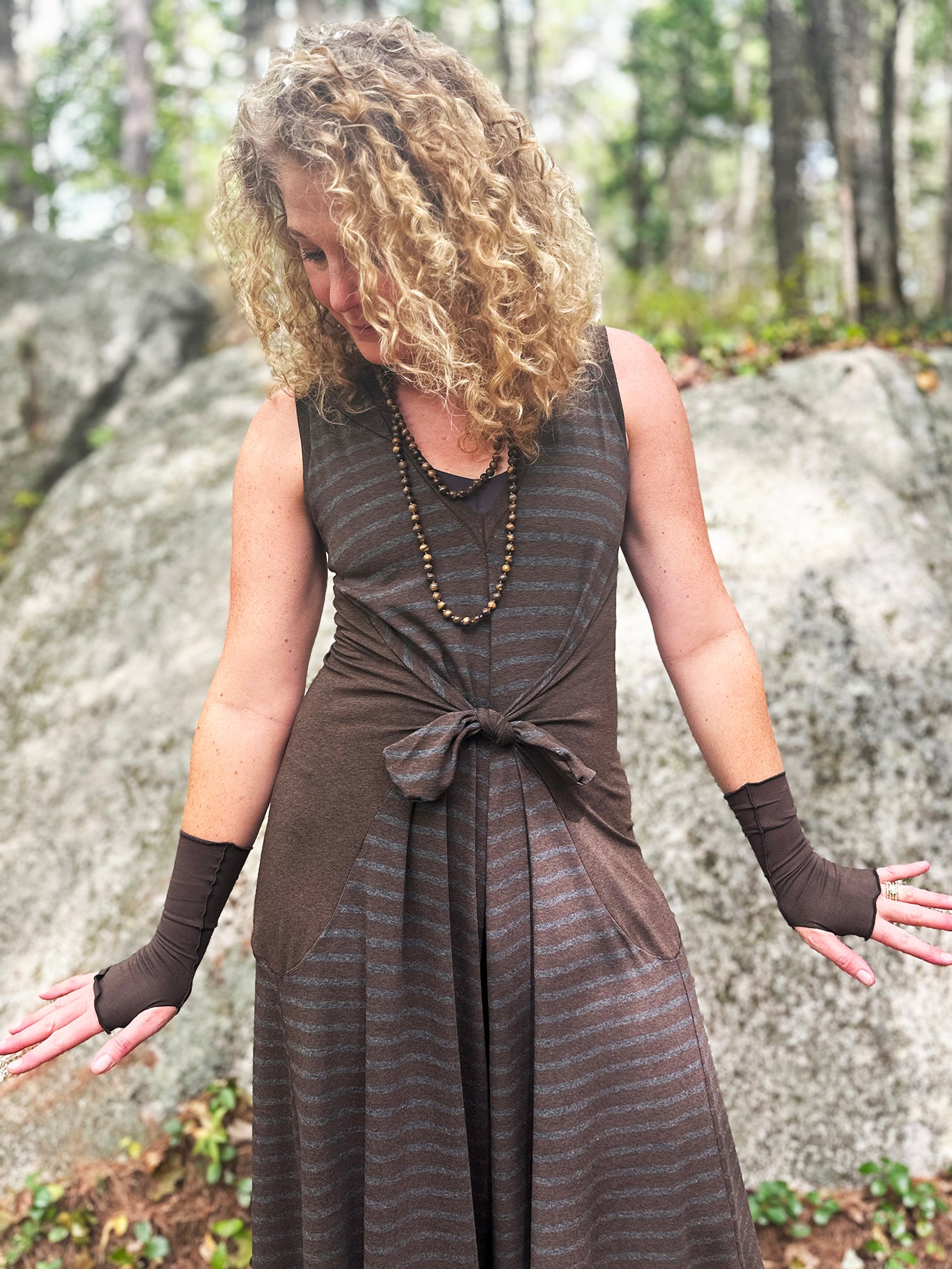 suger farmer jumpsuit in woodland espresso