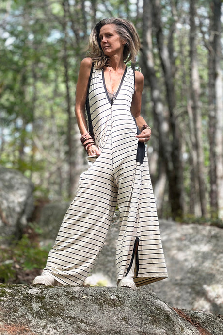 suger farmer jumpsuit in yang stripe