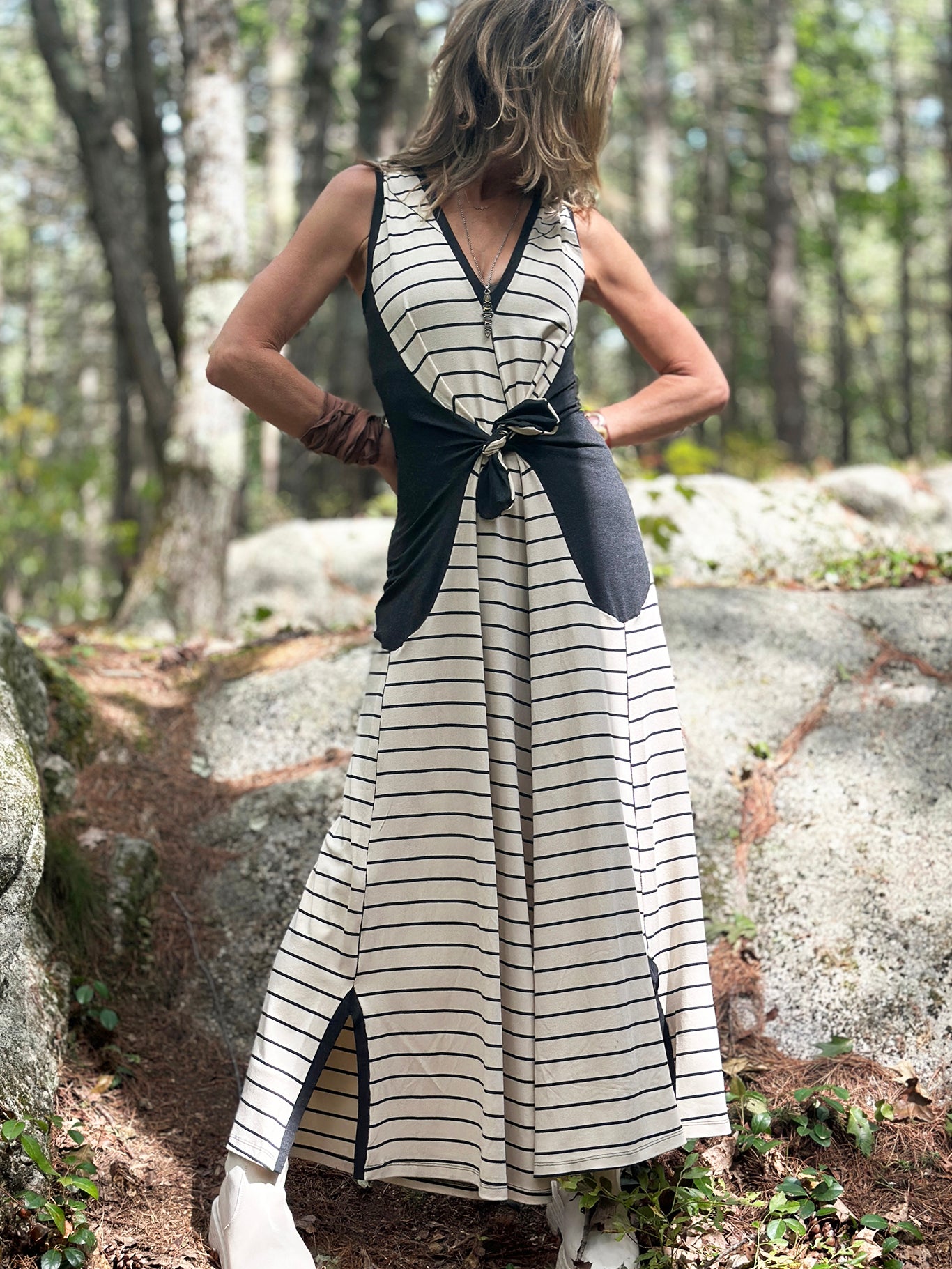 suger farmer jumpsuit in yang stripe